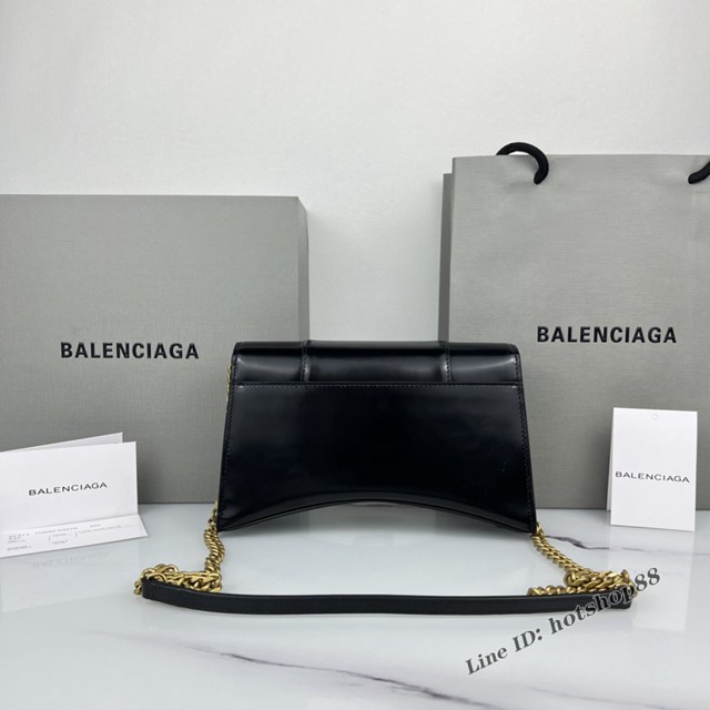 Balenciaga專櫃爆款鱷魚紋牛皮女包鏈條包 巴黎世家經典沙漏鏈條斜挎包 fyj1045